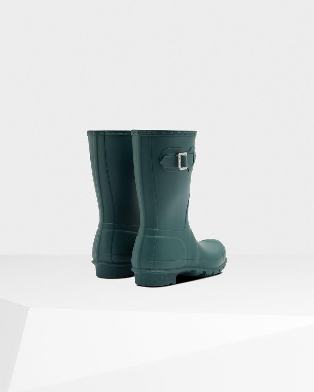 Womens Hunter Original - Short Rain Boots Green - 6218-AIUPR